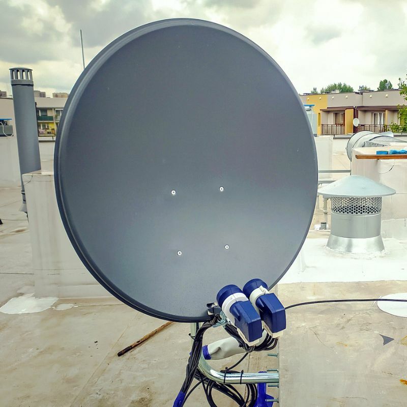 Montaż anteny satelitarnej na hot-bird i astra